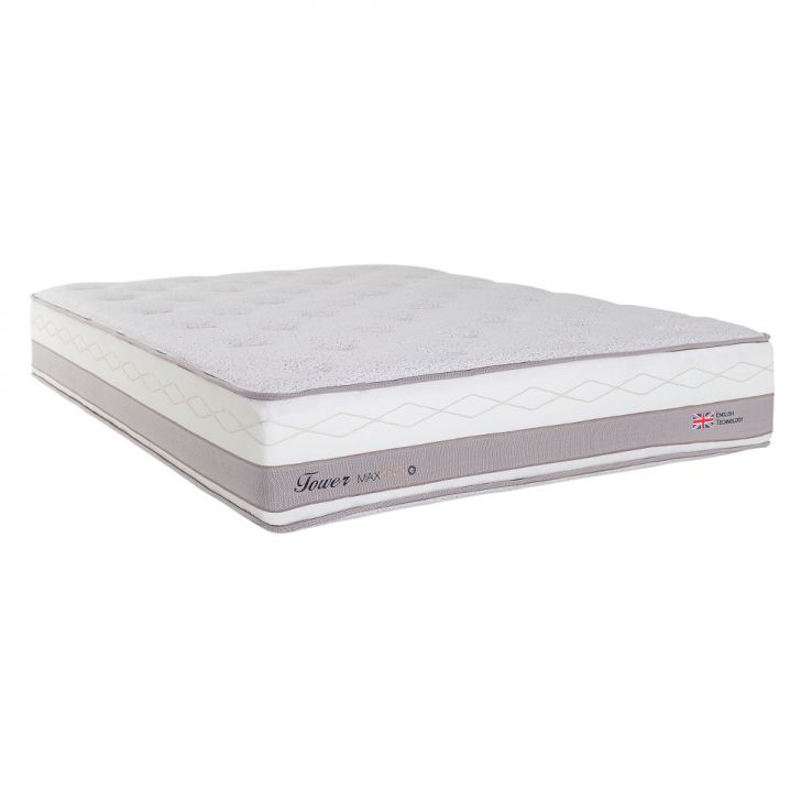 Colchão Casal Tower Mola Maxspring (33x138x188) Branco E Bege