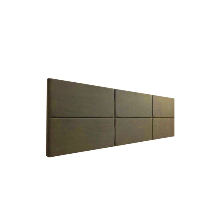 Cabeceira Estofada Casal 6 Blocos Não é Segredo Suede Animale Marrom Escuro 140x60