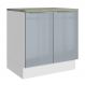 Balcão 80 cm 2 Portas Branco/Cinza Lux Madesa
