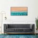 Quadro Beira Mar Caribe 60x30 Filete Preto