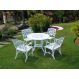 Conjunto Búzios (01 Mesa + 04 Poltronas) Alumínio Fundido Jardim Varanda Piscina Área Gourmet Campo Artesane Móveis