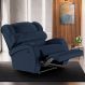 Poltrona do Papai Sala de Cinema Reclinável Kylie Power Elétrica PU Azul G23