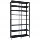 Estante 116x38x221 Preta Montantes Pretos