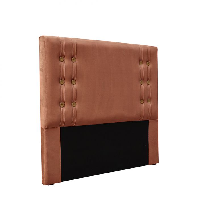 Cabeceira Solteiro Gênova Veludo Cobre