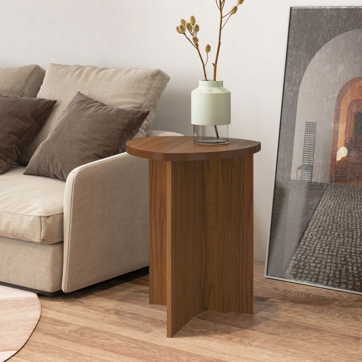 Mesa Lateral Triangular Delta Cedro