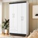 Guarda-Roupa Solteiro Âmbar Flex 4 Portas 2 Gavetas Branco