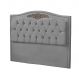 Cabeceira Solteiro 90cm Decorativa Maitê Veludo Cinza - Montanaris Decor