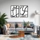 Quadro Boho Linhas Abstratas 142x100 2-100x70 Caixa Preto