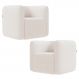 Poltrona para Sala de Estar Decorativa Kit com 2 Maggie K04 Bouclê Bege - Mpozenato