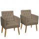 2 Poltronas para Clínica Resistente Recepção Sala de Estar MOBLAN decor