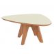Mesa de Centro Orgânica Mille Freijó e Off White 30 cm