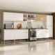 Armário de Cozinha Modulada Completa Compacta 399cm com Balcão de Pia Multimóveis MP2279 Branco