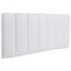 Cabeceira Casal Estofada Para Cama Box Kit 7 Placas Adesivas - Modelo Arredondada Courino Branco