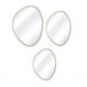 Kit Espelho Decorativo Orgânico Branco 35x50, 50x64 e 64x77 cm