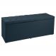 Calçadeira Recamier Baú Queen 1,60m Madrid Suede Azul Marinho - Pallazio