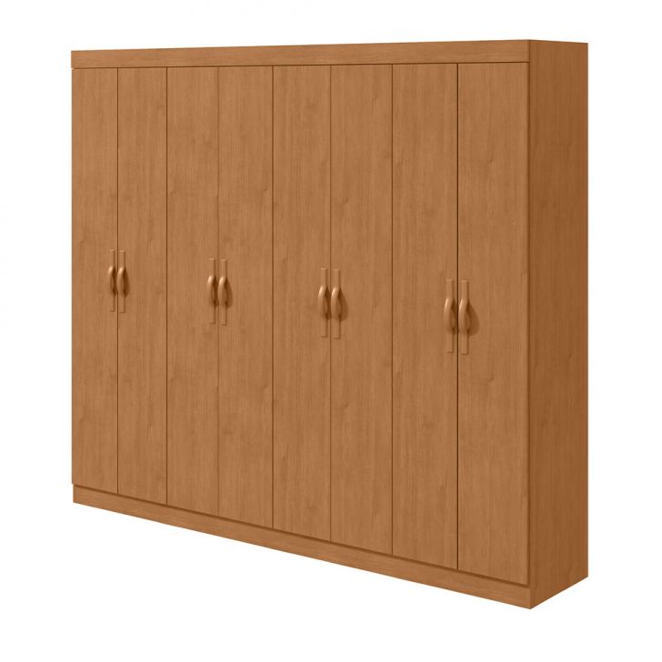 Guarda-roupa Casal Serenata 8 Portas 6 Gavetas Amêndoa Clean
