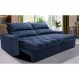 Sofá Retrátil e Reclinável 2,35m Molas Ensacadas Cama inBox Elegance com ThermoGel Velusoft Azul