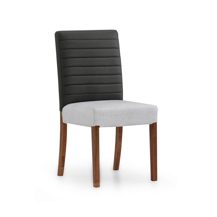 Cadeira Bailey Poliéster Cru e Chumbo Esverdeado