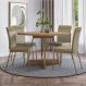 Conjunto Sala de Jantar 4 Cadeiras Déli Carraro Carvalho Dourado