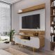 Conjunto Painel e Rack Madri Cinamomo Off White