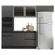 Cozinha Modulada 4 Pecas 258 cm Etti Grafite PLN
