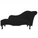 Recamier Namoradeira Divã Lado Esquerdo Olivia Suede Preto - DS Estofados