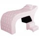 Maca Estofada Luxo Corino Rosa Bebê 70cm - DS Estofados