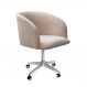 Cadeira de Escritório Giratória Com Rodízio Atenas - Veludo Capuccino