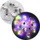 Varal Pisca Decoração Bolas E Estrelas Natal LED Colorido 3m