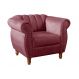 Poltrona Realeza Chesterfield Cadeira Vintage Decoração Retrô - Suede Bordô