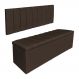Kit Cabeceira Painel e Calçadeira Baú Casal Queen 1,60m Londres Veludo Marrom Dal Poz Estofados