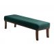Banco | Banqueta 2 Lugares Theo Veludo Verde e Imbuia 140 cm