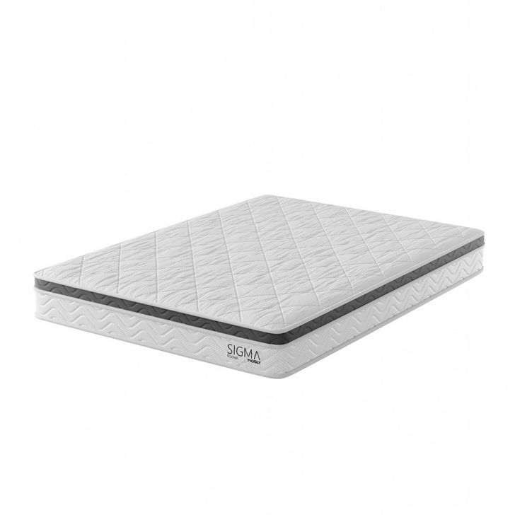 Colchão Casal Sigma Misto (22x138x188) Branco E Cinza