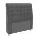 Cabeceira Casal King 195cm Ana Para Cama Box Suede Cinza - DS Estofados