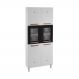Paneleiro Duplo de Aço 80cm Regina Multimóveis Glass CR6133 Branco/Preto