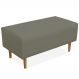 Puff Decorativo Sala de Estar Cléo W01 Pés Palito 90 cm Corino Cinza - Lyam Decor