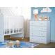 Cômoda Baby Azul Moderna Com 04 Gavetas Espaçosa Para Quarto Infantil Ic4