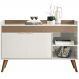Balcao Aparador Buffet 120 cm 2 Portas Off White Madeira Dmad