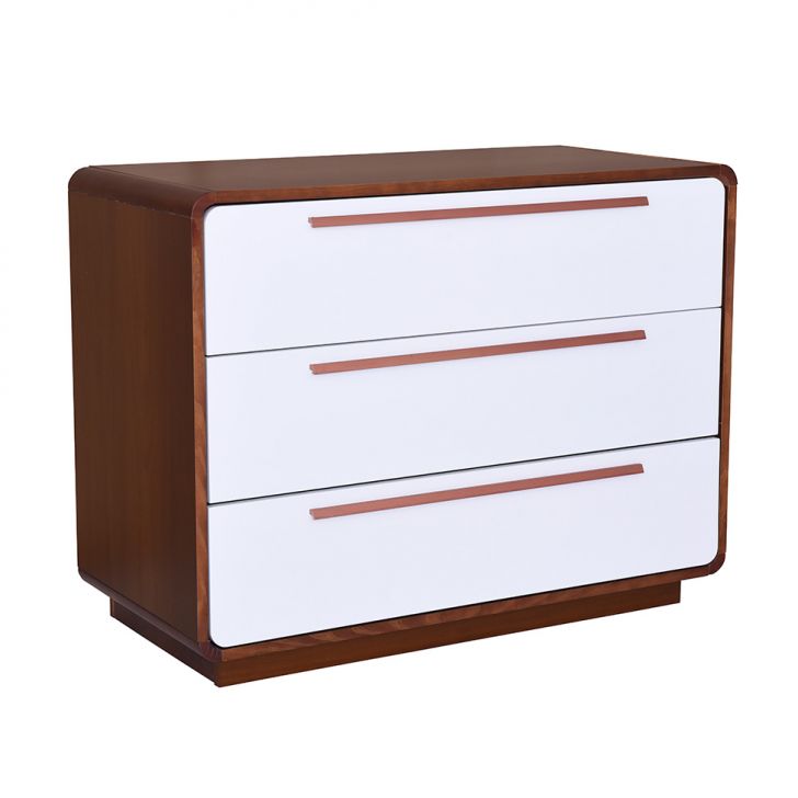 Image of Cômoda Wave 3 Gavetas Mel E Branca PLA-MO895CL75HCUMOB