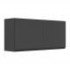 Armário Aéreo Cozinha 120 cm 2 Portas Veneza Multimóveis MP3682.895 Preto