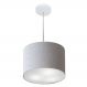 Pendente Cilíndrico Md-4210 Cúpula em Tecido 30x25cm Rústico Cinza - Bivolt
