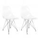 Conjunto com 2 Cadeiras Eames Transparente