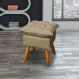 Puff Decorativo Para Sala Quarto Área Gourmet Alice Suede Nude