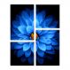 Conjunto de 4 quadros decorativos Slim Flor Azul 2 105x85cm