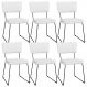 Kit 06 Cadeiras Decorativas Para Sala De Jantar Allana L02 Facto Branco - Lyam Decor