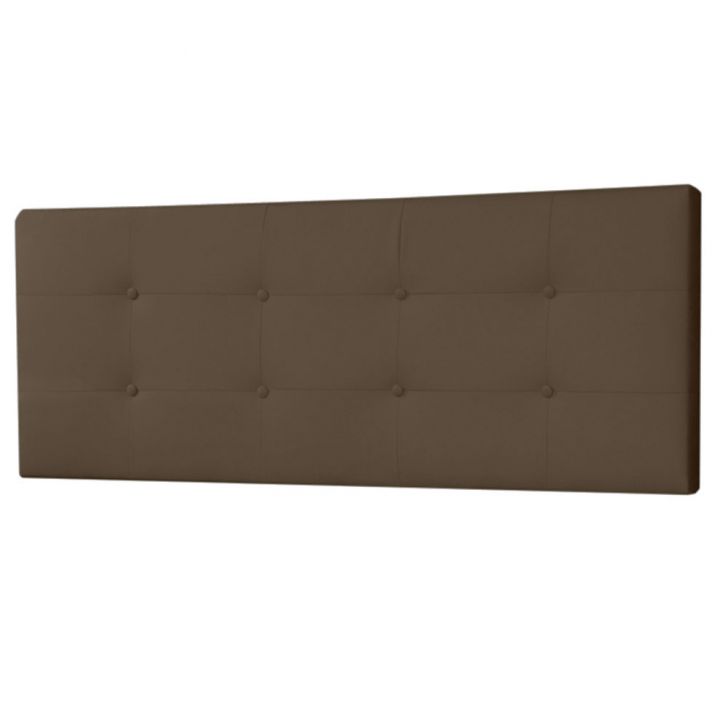 Cabeceira Painel Casal 1,40m Berlim Suede Marrom - Pallazio