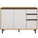 Balcão Com Tampo 3P 2G 120 cm 12640 Raven Freijo Off White PLN