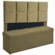 Kit Cabeceira Poliana+ Calçadeira Kiara Solteiro 90 CM Suede Camurça - D A Decor