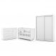 Dormitório Tutto New 2 Portas, Cômoda 1 Porta e Berço Branco Soft - Matic Móveis