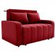 Sofa Cama 2 Lugares 138 cm Amora Veludo Maserati Vermelho Milani Store